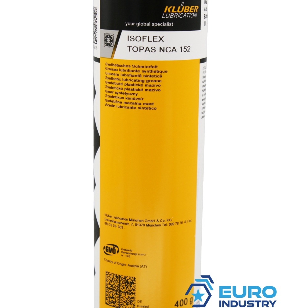 pics/Kluber/Copyright EIS/cartridge/Isoflex Topas NCA 152/kluber-isoflex-topas-nca-152-synthetic-long-term-grease-400g-cartridge-02.jpg